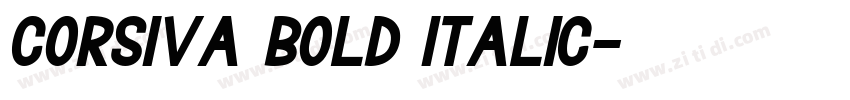 Corsiva Bold Italic字体转换
